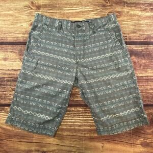 Americanrag Shorts Mens 32 Aztec Gray Blue Flat Front Chino Golf Outdoor